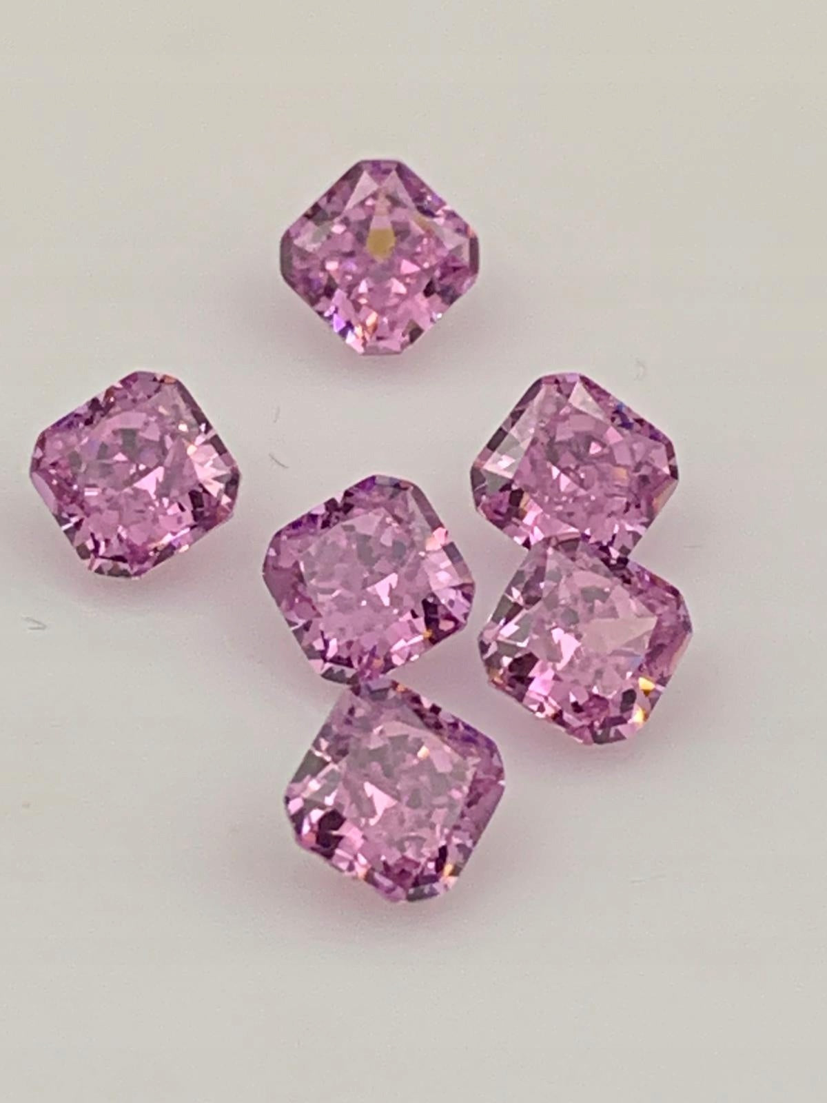 CYRKONIA RÓŻOWA OŚMIOKĄT 6x6 mm