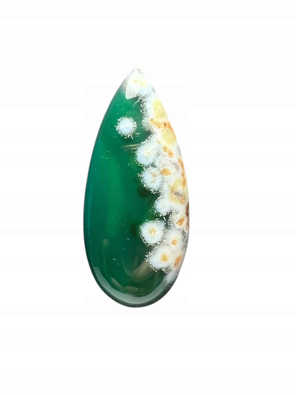 AGAT ZIELONY ŁEZKA KABOSZON 43,5x19,1X5,2 mm SZTUKA