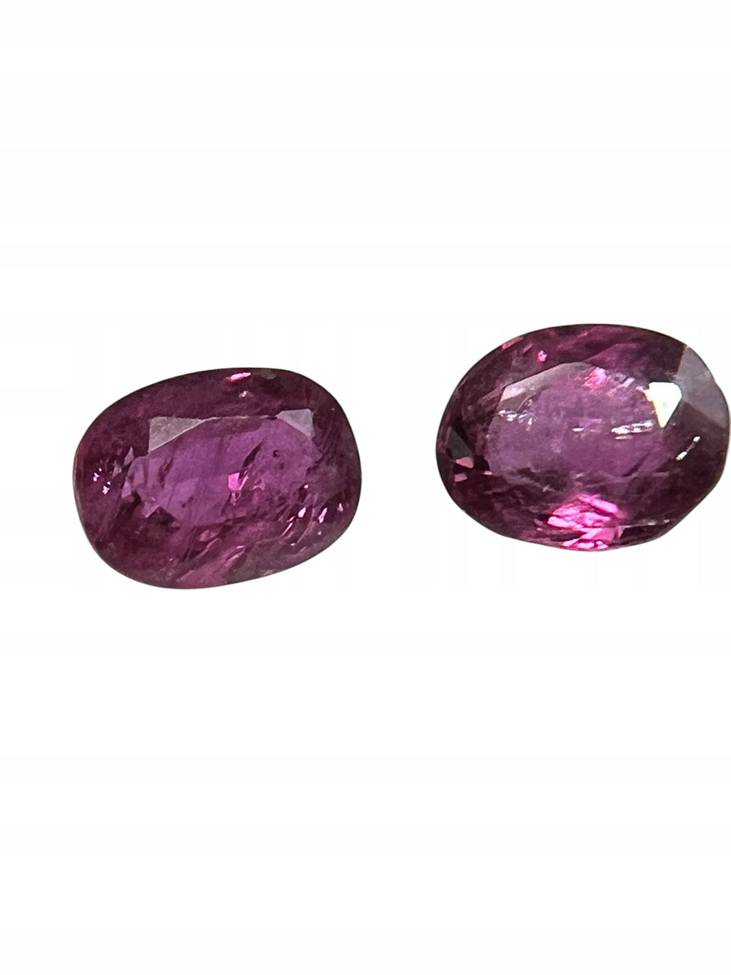 RUBIN NATURALNY OWAL 0,71 ct 2 sztuki