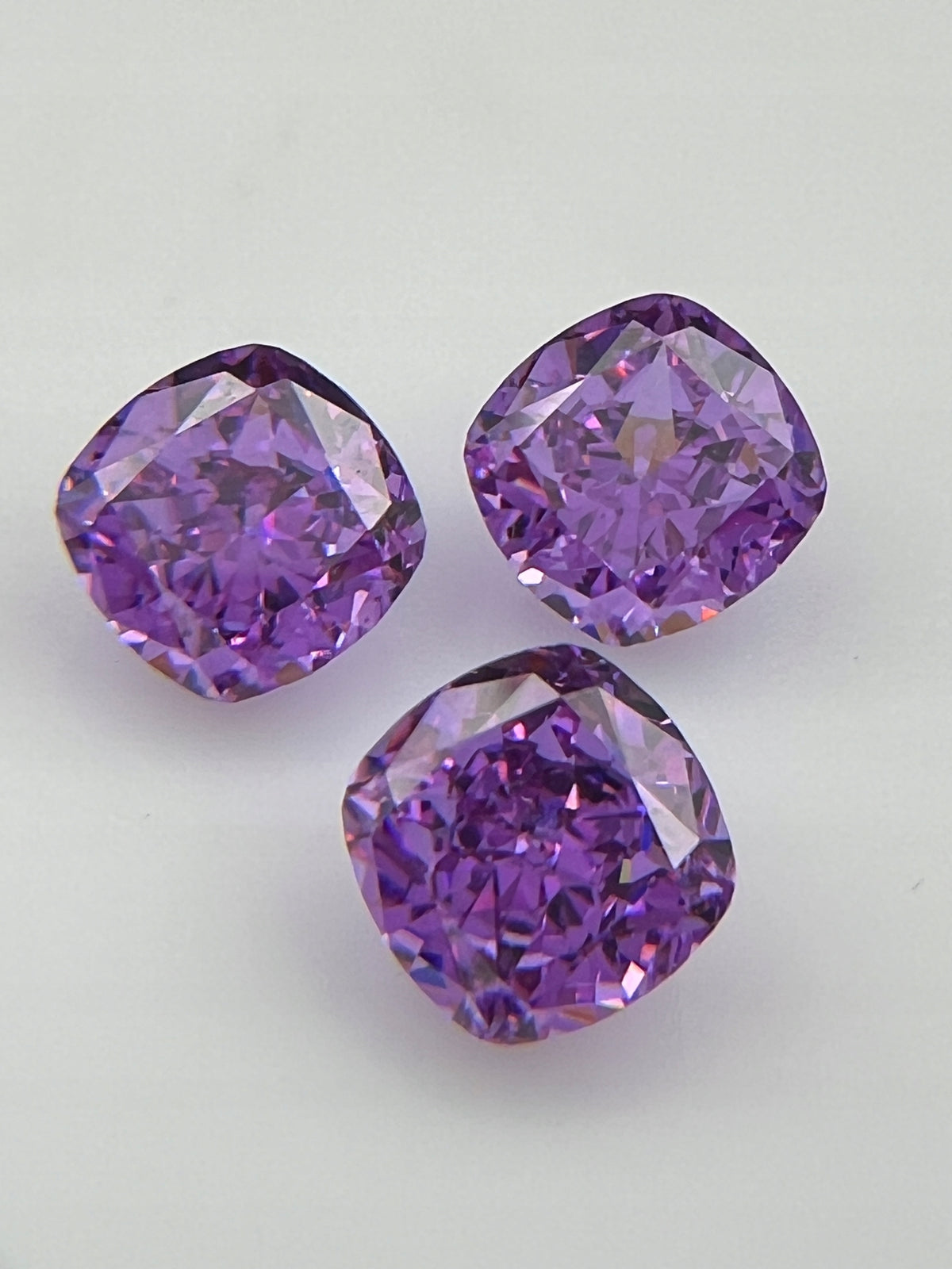CYRKONIA ametyst PODUSZKA 10x10 mm