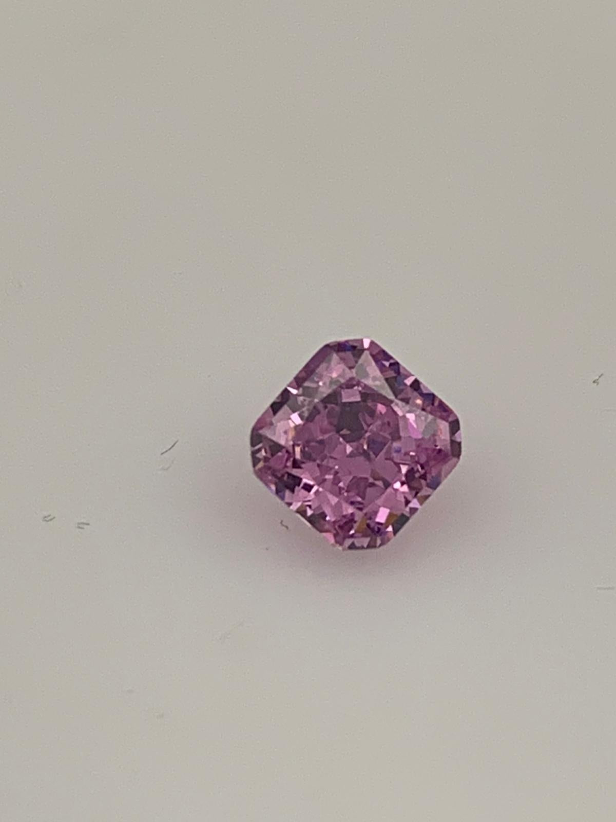 CYRKONIA RÓŻOWA OŚMIOKĄT 6x6 mm