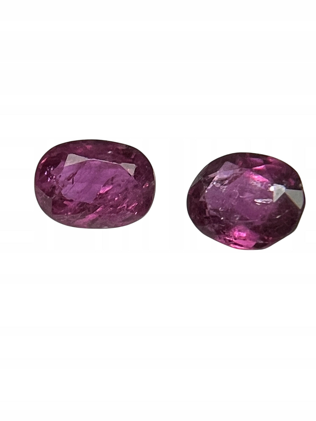 RUBIN NATURALNY OWAL 0,71 ct 2 sztuki