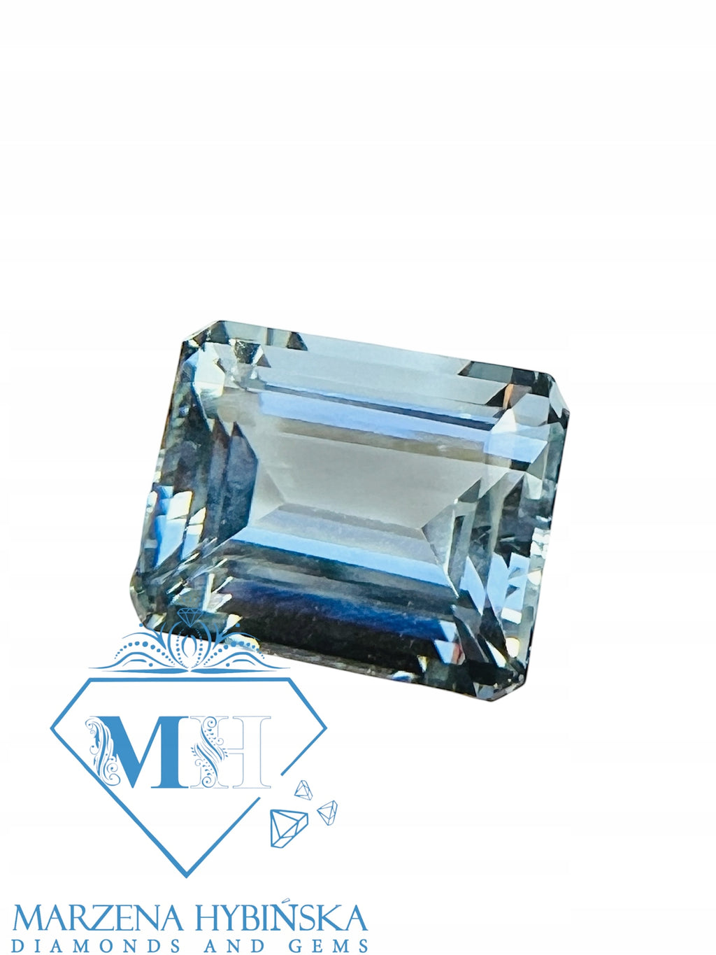 AKWAMARYN OŚMIOKĄT 10,8X8,9 mm sztuka