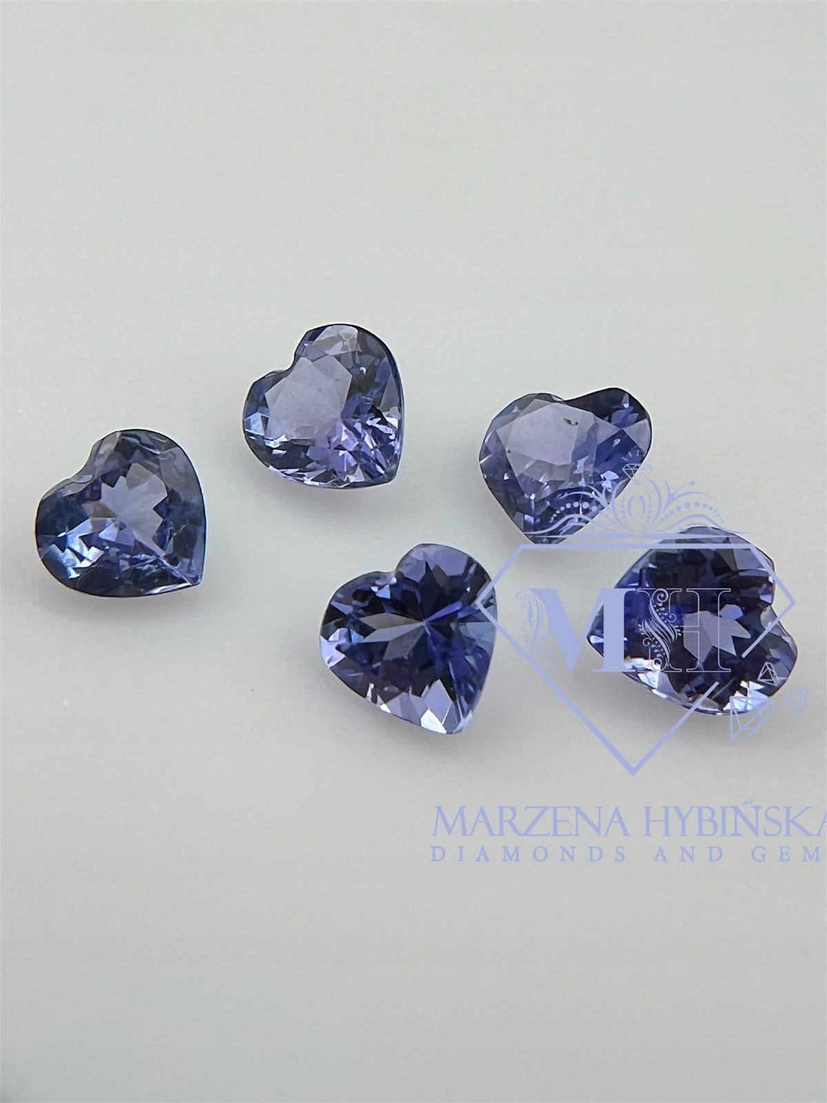 TANZANIT NATURALNY SERCE 5x5 mm