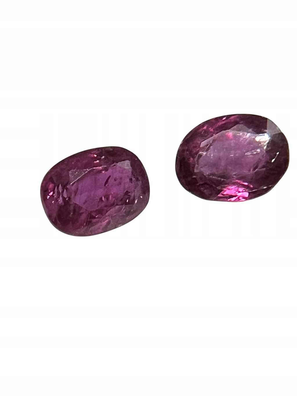 RUBIN NATURALNY OWAL 0,71 ct 2 sztuki