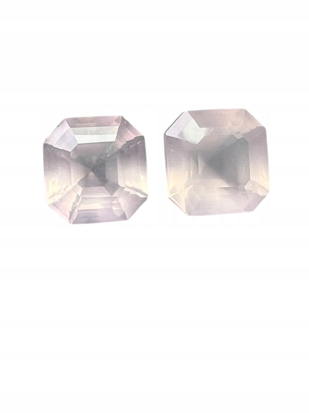 KWARC RÓŻOWY ASSCHER 10X10 mm