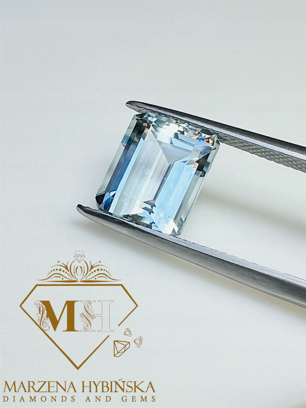 AKWAMARYN OŚMIOKĄT 10,8X8,9 mm sztuka