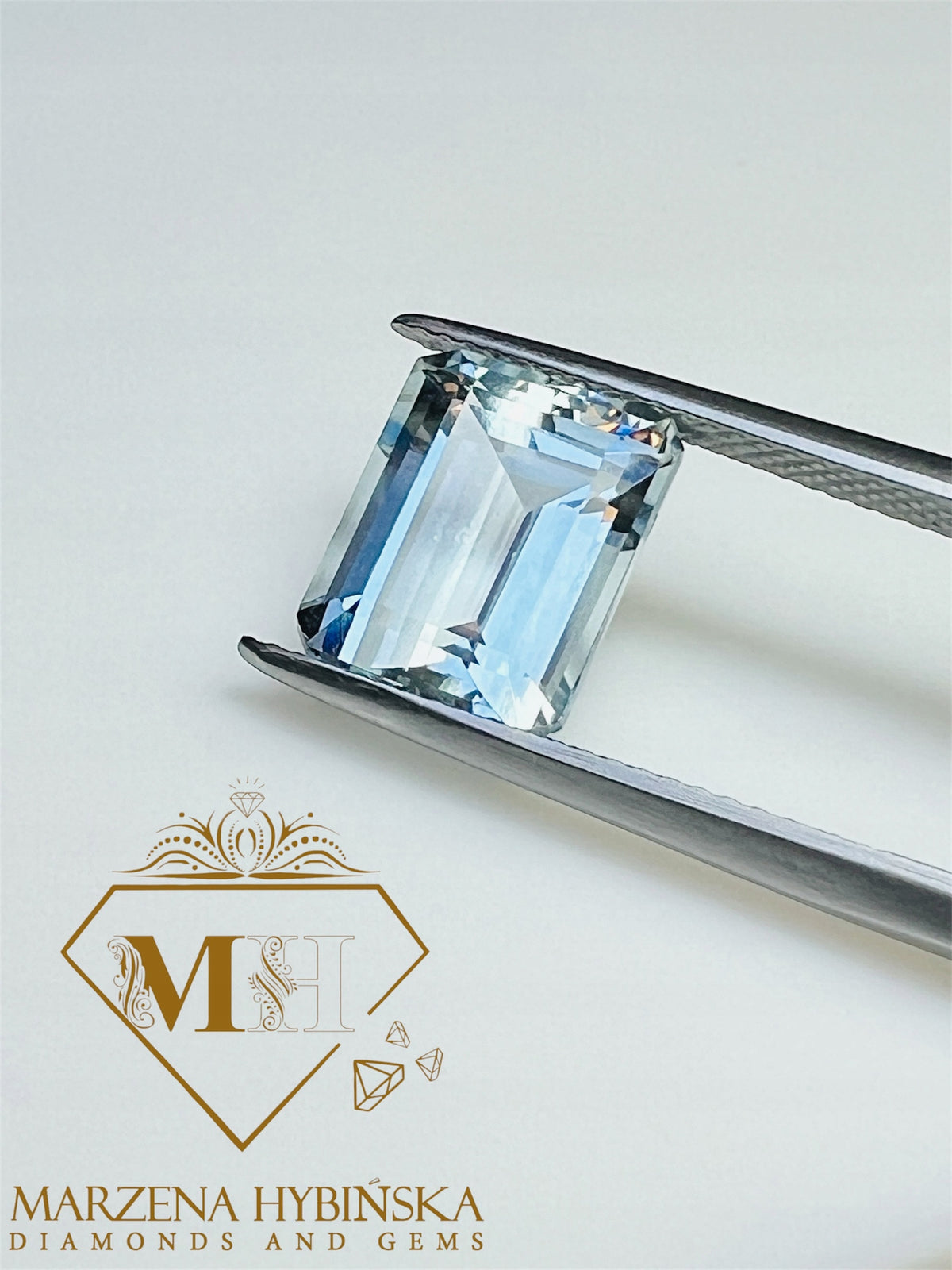 AKWAMARYN OŚMIOKĄT 10,8X8,9 mm sztuka