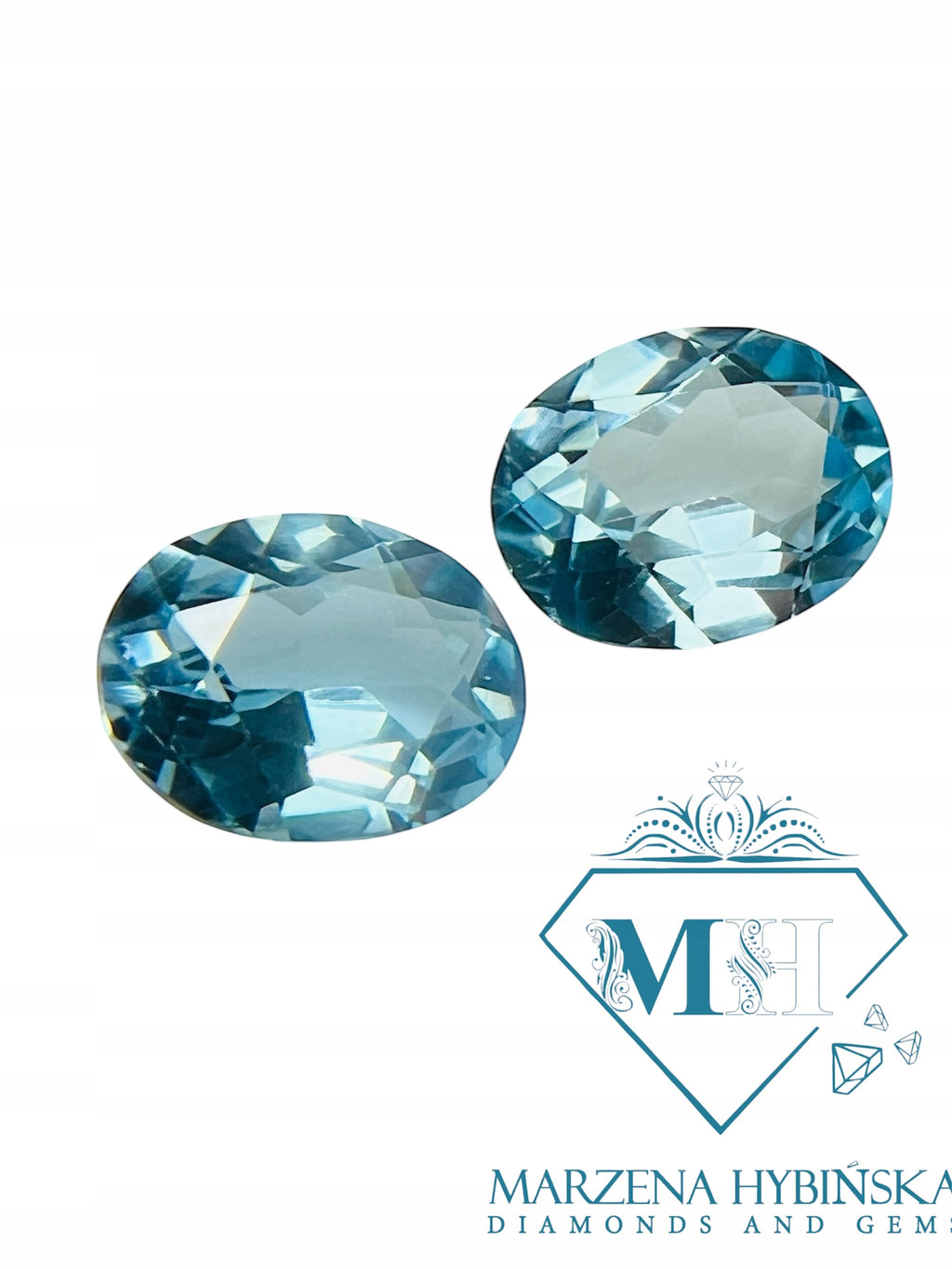 TOPAZ SKY JASNOBŁĘKITNY NATURALNY OWAL 9X7 mm