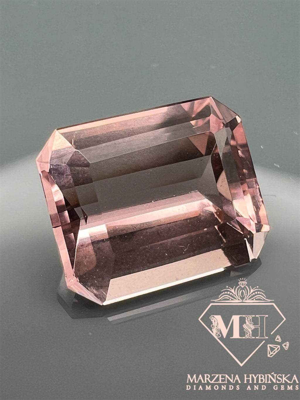 Morganit różowy OŚMIOKĄT 12x10 mm