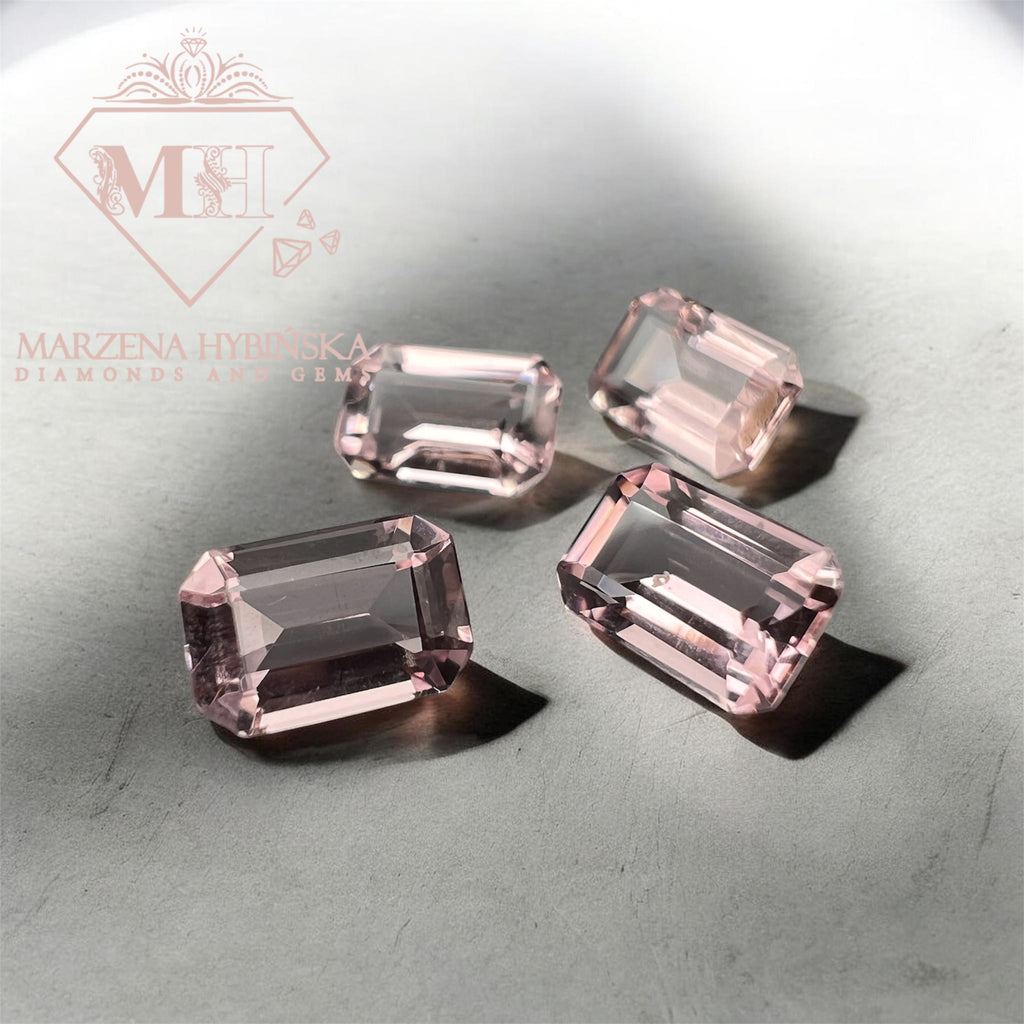 Morganit różowy OŚMIOKĄT 6X4 mm