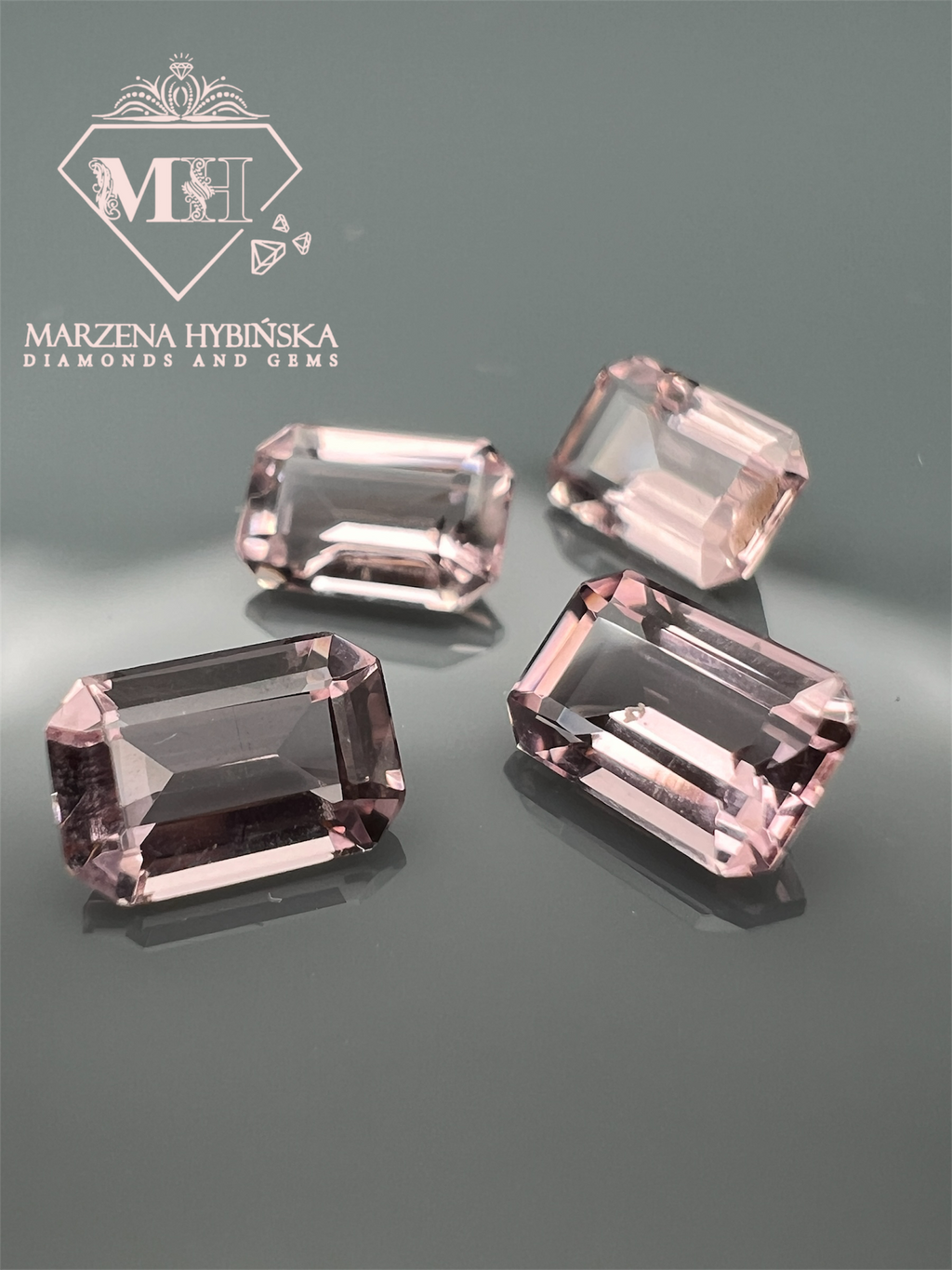 Morganit różowy OŚMIOKĄT 6X4 mm