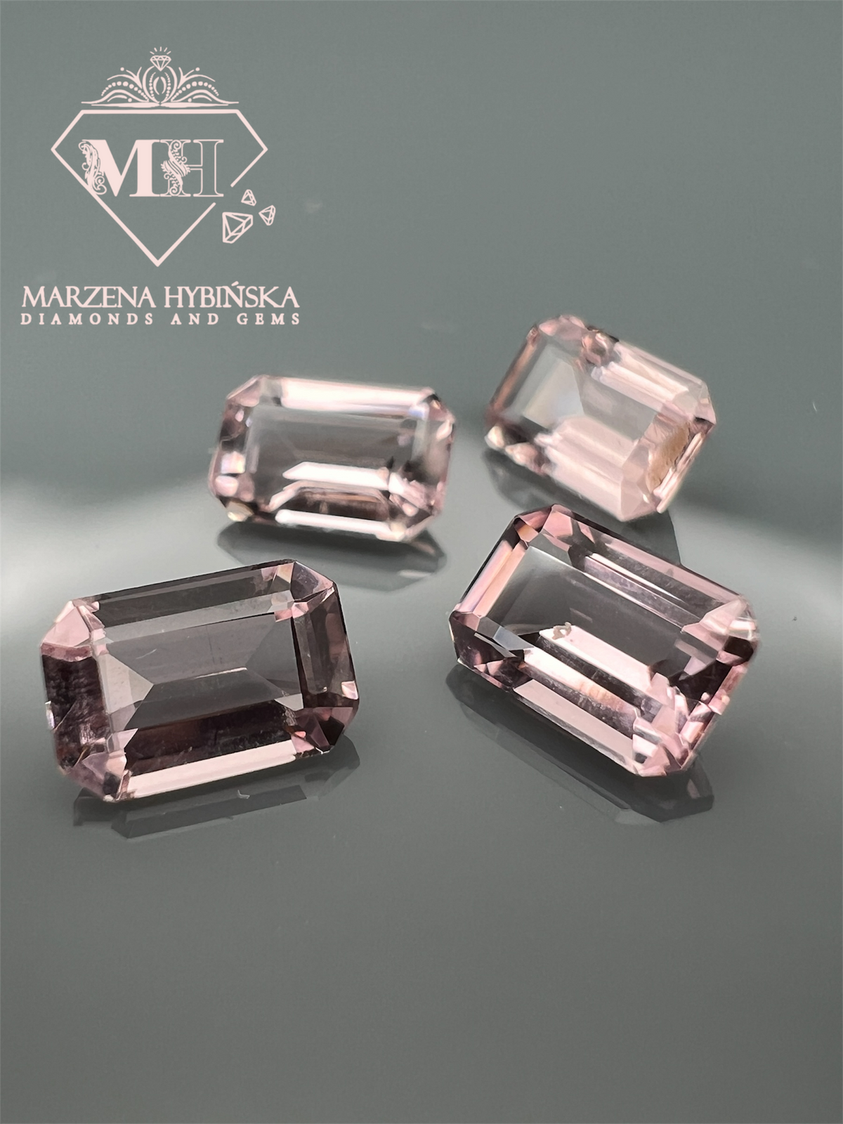 Morganit różowy OŚMIOKĄT 6X4 mm