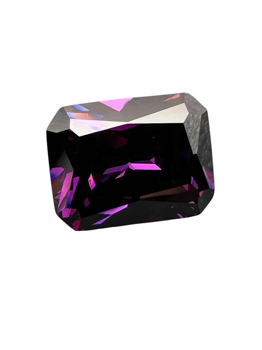 CYRKONIA ametyst OŚMIOKĄT 17x13 mm