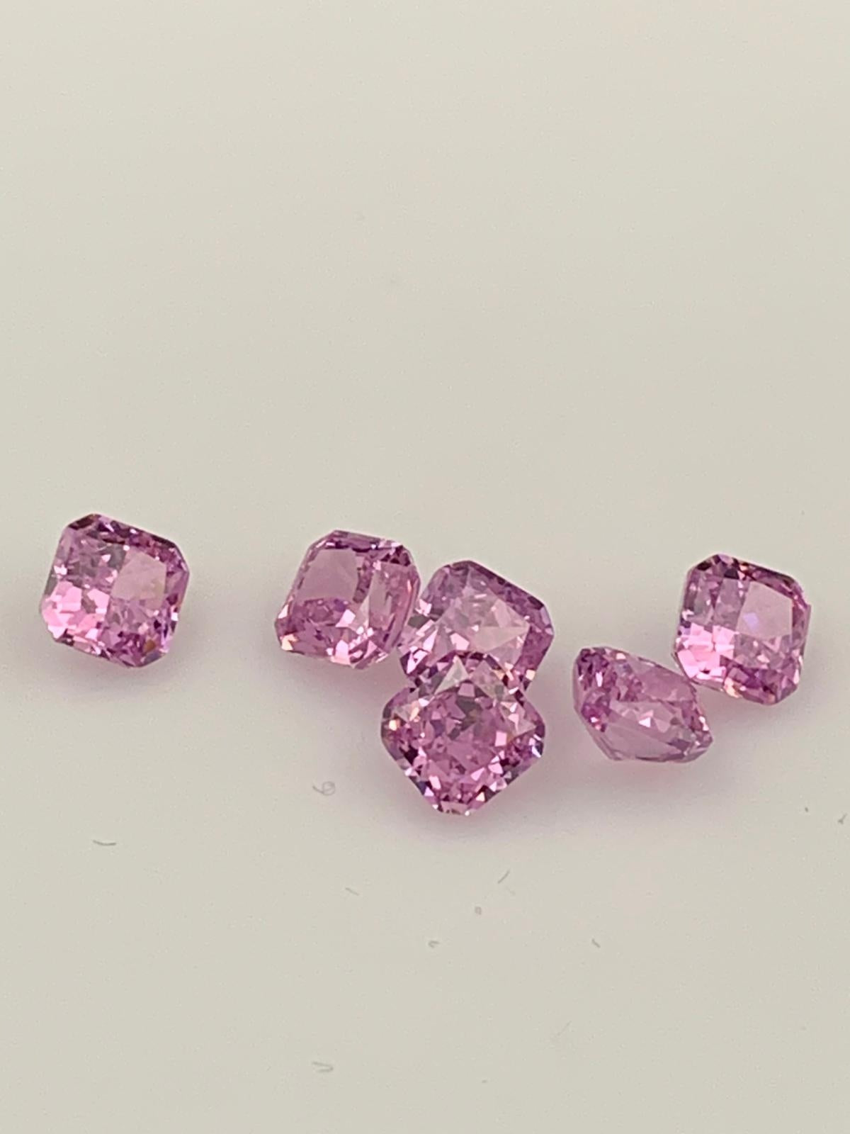 CYRKONIA RÓŻOWA OŚMIOKĄT 6x6 mm
