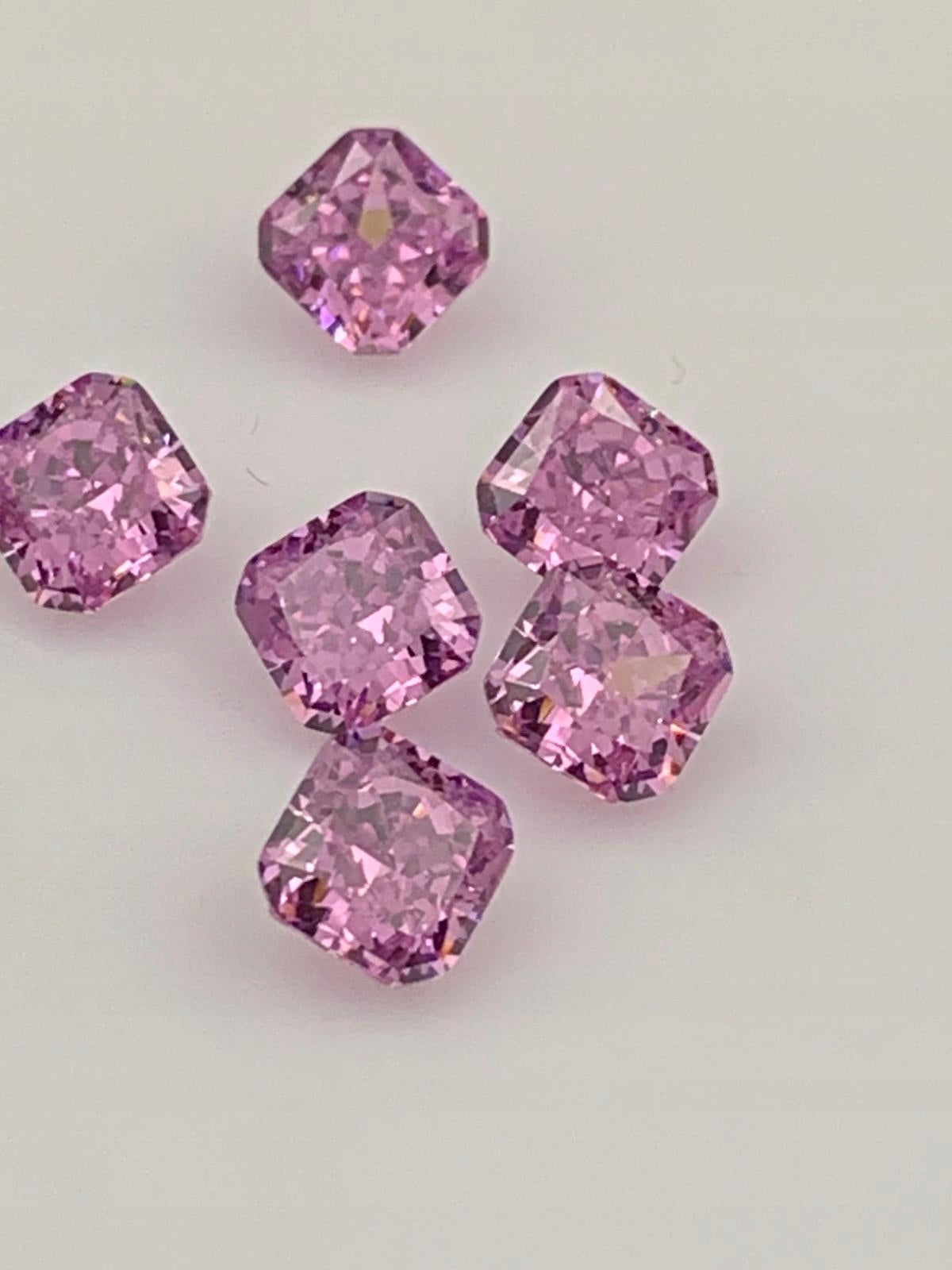 CYRKONIA RÓŻOWA OŚMIOKĄT 6x6 mm