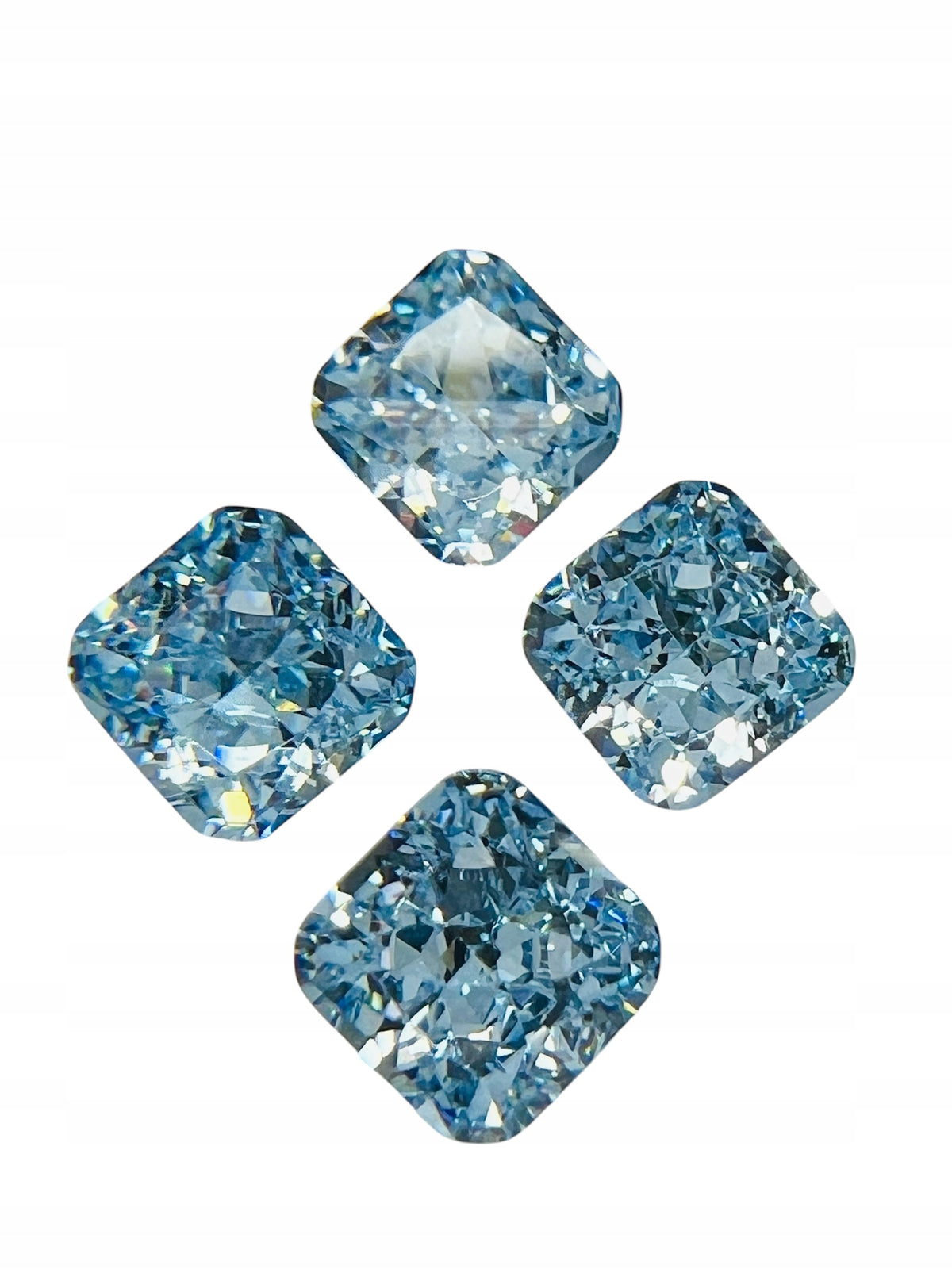 CYRKONIA akwamaryn OŚMIOKĄT 6x6 mm