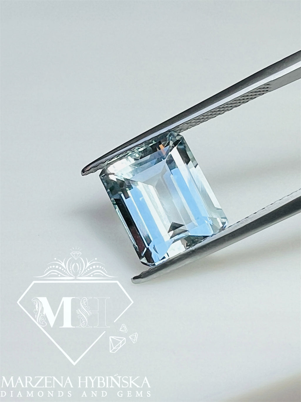 AKWAMARYN OŚMIOKĄT 10,8X8,9 mm sztuka