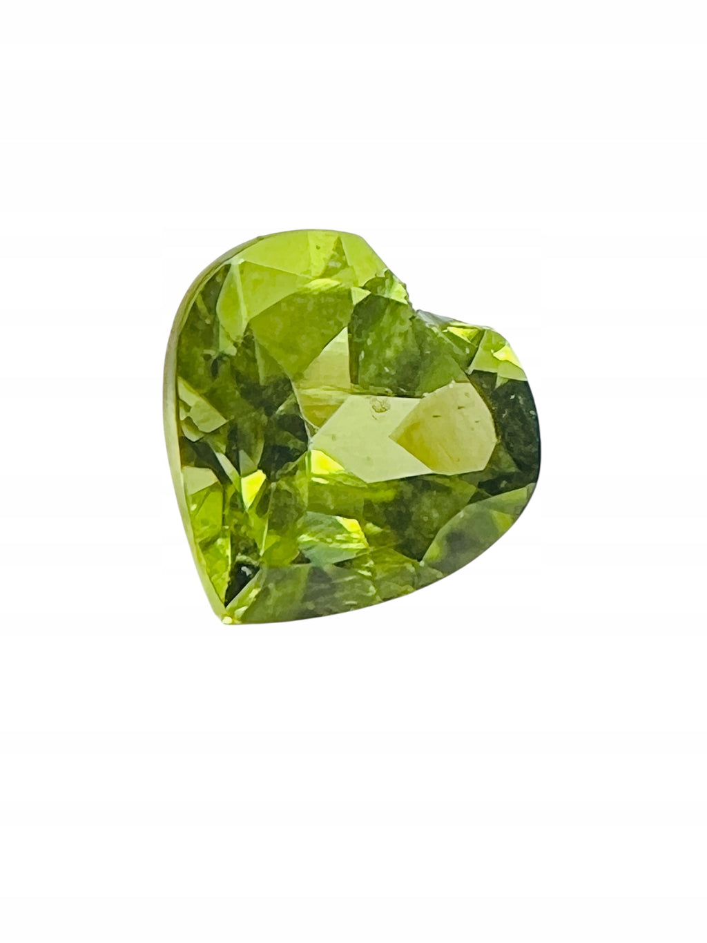 PERYDOT/OLIWIN NATURALNY SERCE 6x6 mm SZTUKA