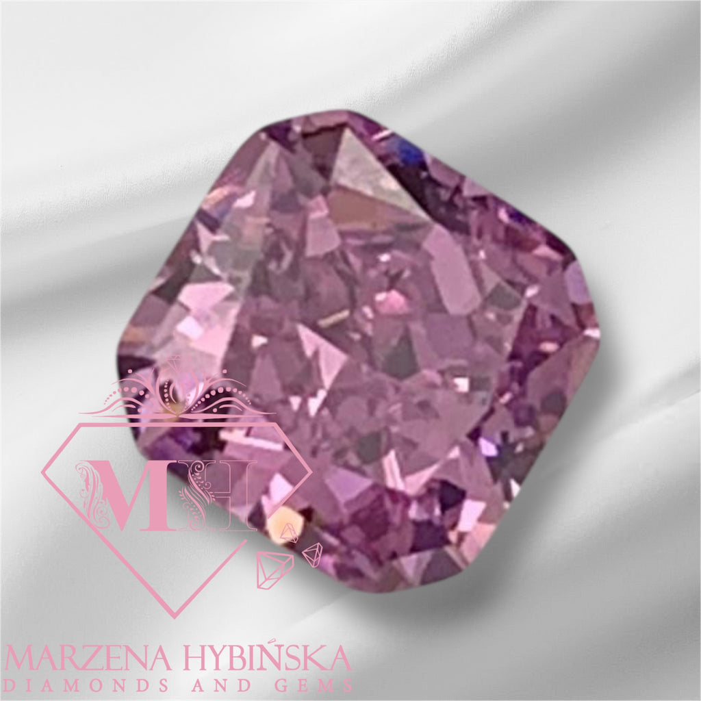 CYRKONIA RÓŻOWA OŚMIOKĄT 6x6 mm